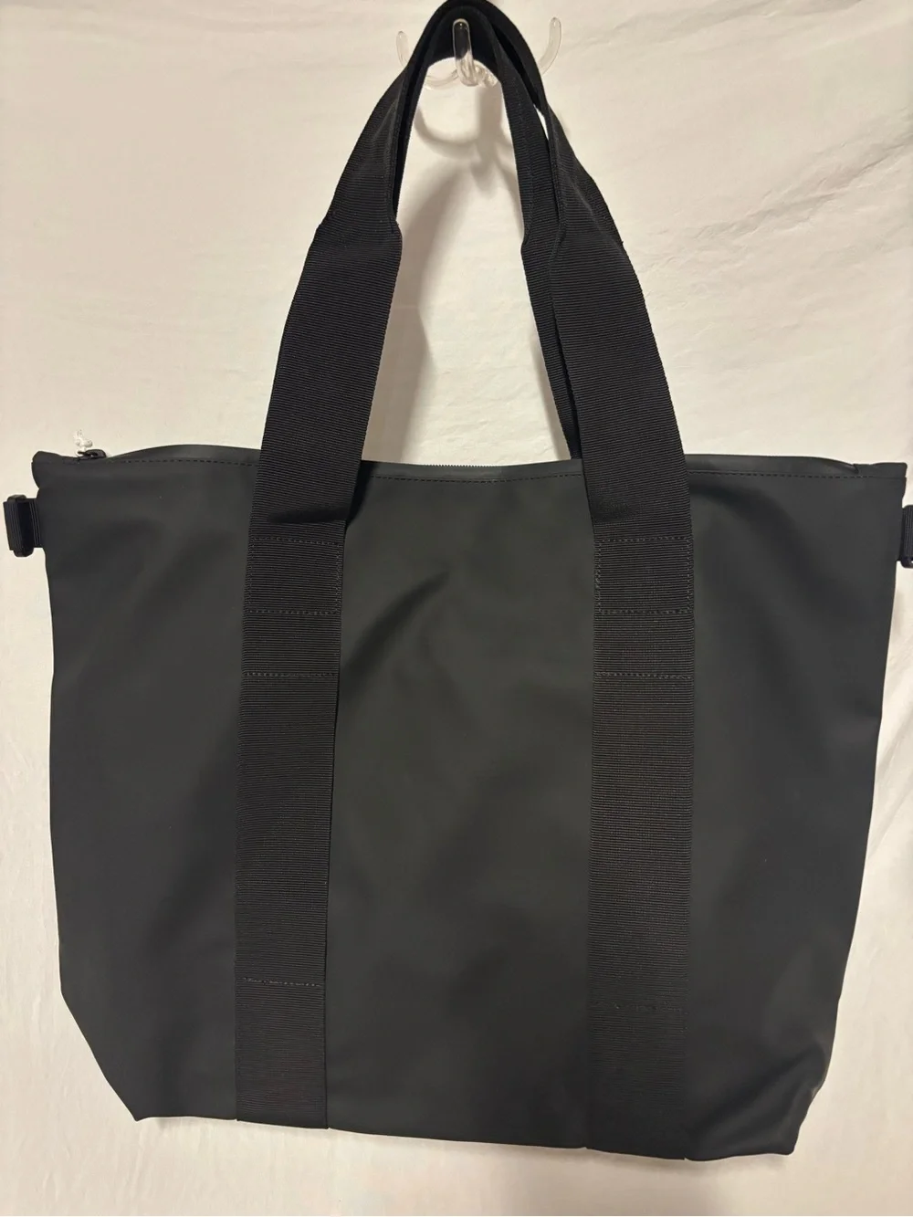 Rains Black Men's Tote with Webbed Straps